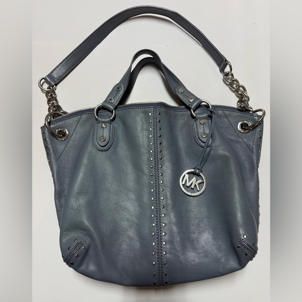 Michael Kors Blue Leather Shoulder Bag